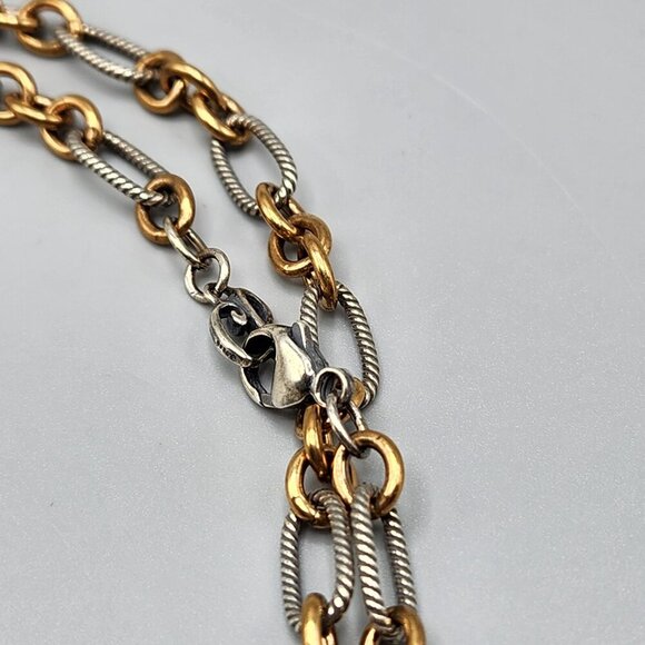 Carolyn Pollack 925 Brass Copper Necklace Bracelet Set Filigree Teardrop Silver - Picture 4 of 15